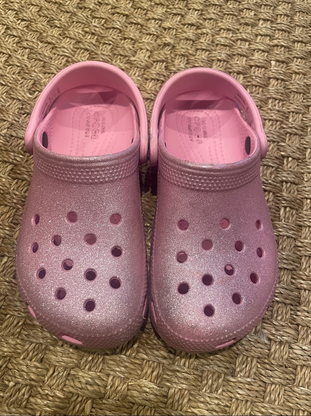 Crocs Glitter Pink Clogs sz. 13 Little Girl 13c